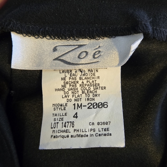 Zoe Black Layered Midi Skirt Size 4 • Asymmetrical Ruffle Style Made In Canada - Picture 6 of 6